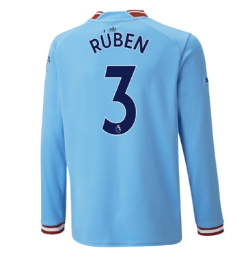 Manchester City Ruben Dias #3 Hemmatröja 2022-23 Långa ärmar